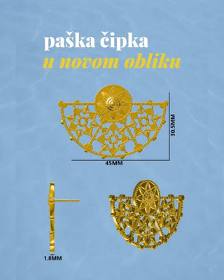 Naušnice PAGEA x gold plated