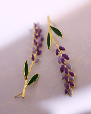 Naušnice LAVANDA x gold plated