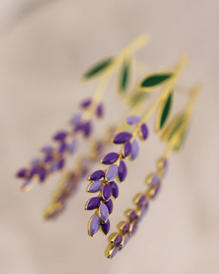 Naušnice LAVANDA x gold plated