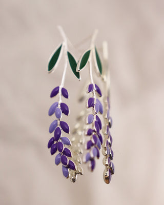 Naušnice LAVANDA x silver plated
