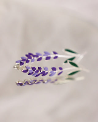 Naušnice LAVANDA x silver plated