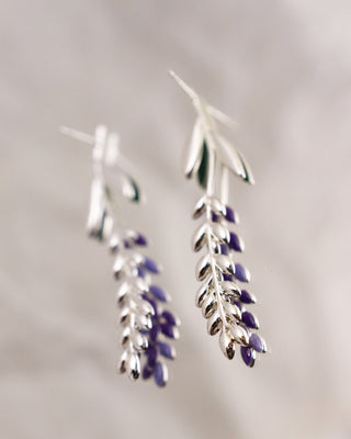 Naušnice LAVANDA x silver plated