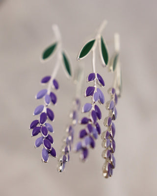 Naušnice LAVANDA x silver plated