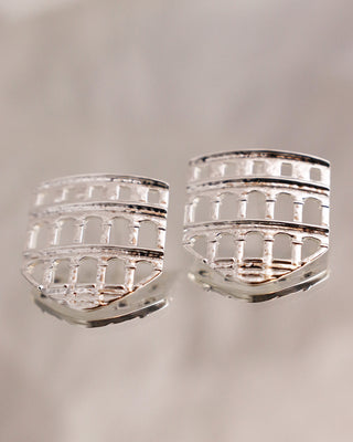 Naušnice AMPHITHEA x silver plated