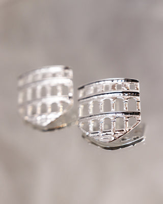 Naušnice AMPHITHEA x silver plated