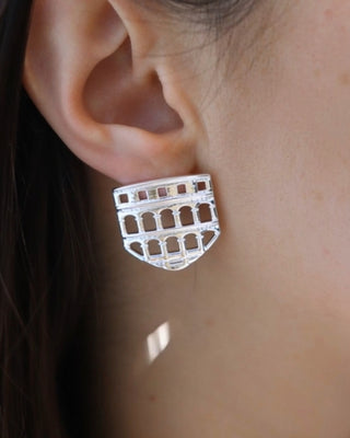 Naušnice AMPHITHEA x silver plated