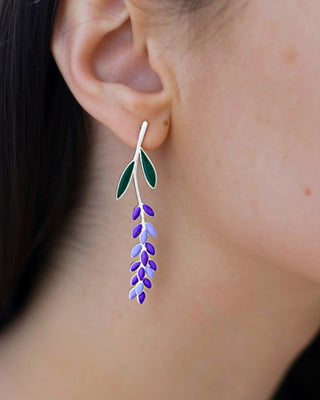 Naušnice LAVANDA x silver plated