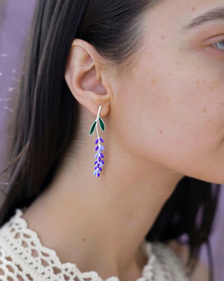 Naušnice LAVANDA x silver plated