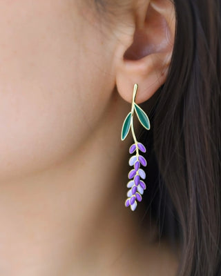 Naušnice LAVANDA x gold plated