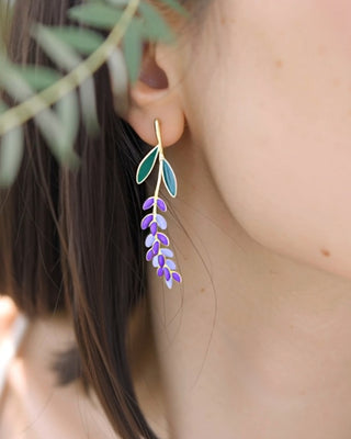 Naušnice LAVANDA x gold plated