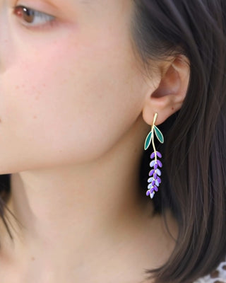 Naušnice LAVANDA x gold plated