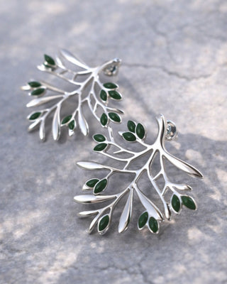 Naušnice MASLINA x silver plated