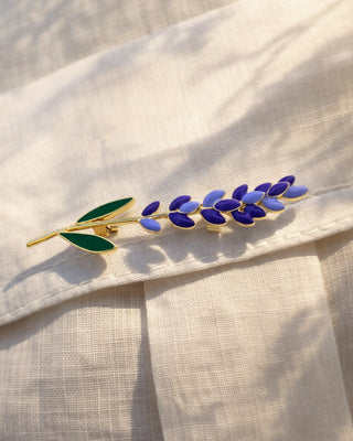 BROŠ LAVANDA x gold plated