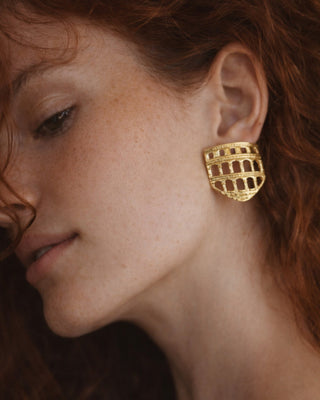 Naušnice AMPHITHEA x gold plated