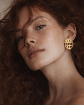 Naušnice AMPHITHEA x gold plated