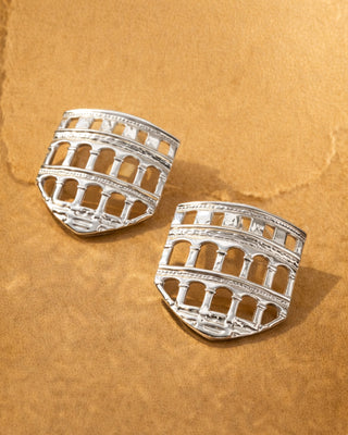 Naušnice AMPHITHEA x silver plated