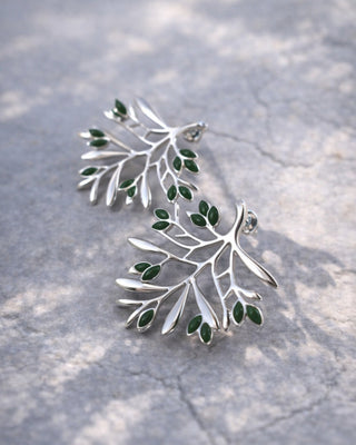 Naušnice MASLINA x silver plated
