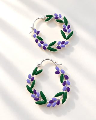 NAUŠNICE VIJENAC LAVANDE x silver plated