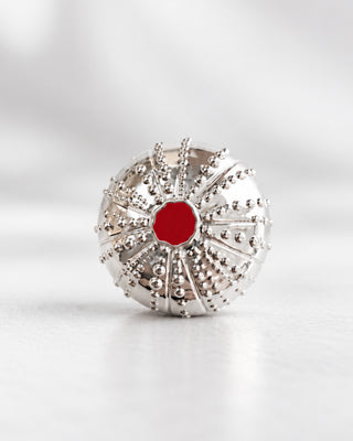 BROŠ JEŽIN x silver plated