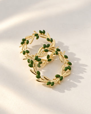NAUŠNICE VIJENAC MASLINE x gold plated