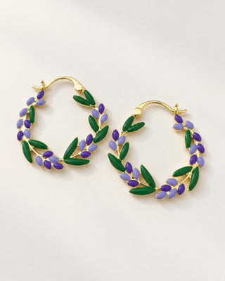 NAUŠNICE VIJENAC LAVANDE x gold plated