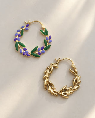 NAUŠNICE VIJENAC LAVANDE x gold plated